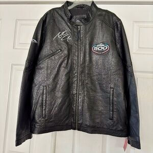 Designer Leather Jacket Burk's Bay 2022 Daytona 500 Champion Signed NWT NASCAR